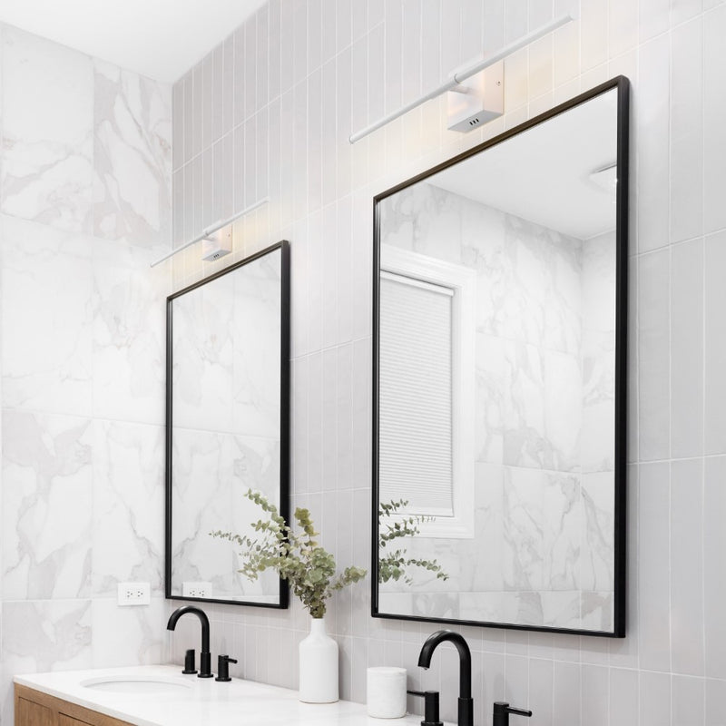 McKenna 28" Modern Minimalist Adjustable Dimmable Integrated LED Metal Wall Sconce