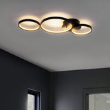 Nube 26.88" Contemporary Modern Metal Integrated LED Flush Mount - JONATHAN Y