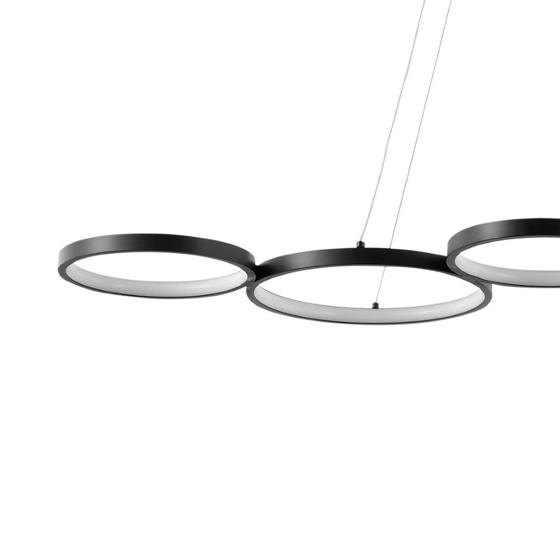 Roman 40.75" Bohemian Coastal Iron Linear Integrated LED Pendant - JONATHAN Y
