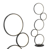 Pluto Stacked Circles 45" Contemporary Modern Iron/Aluminum Integrated LED Floor Lamp - JONATHAN Y