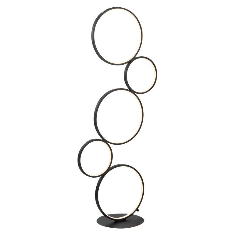 Pluto Stacked Circles 45" Contemporary Modern Iron/Aluminum Integrated LED Floor Lamp - JONATHAN Y
