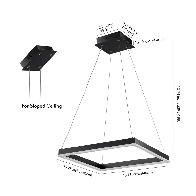 Baxter Modern Contemporary Aluminum Integrated LED Hoop Pendant - JONATHAN Y