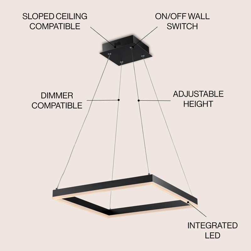 Baxter Modern Contemporary Aluminum Integrated LED Hoop Pendant