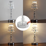 Lillian 12.75" Bohemian Classic Acrylic Rechargeable Integrated LED Table Lamp - JONATHAN Y