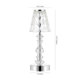 Lillian 12.75" Bohemian Classic Acrylic Rechargeable Integrated LED Table Lamp - JONATHAN Y