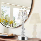 Lillian 12.75" Bohemian Classic Acrylic Rechargeable Integrated LED Table Lamp - JONATHAN Y