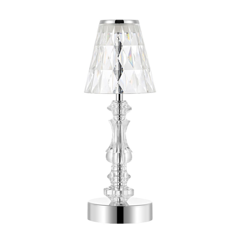 Lillian 12.75" Bohemian Classic Acrylic Rechargeable Integrated LED Table Lamp - JONATHAN Y