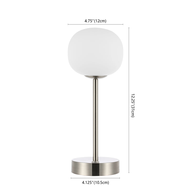 Natalia 12.25" Modern Minimalist Iron Rechargeable Integrated LED Table Lamp - JONATHAN Y