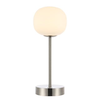 Natalia 12.25" Modern Minimalist Iron Rechargeable Integrated LED Table Lamp - JONATHAN Y