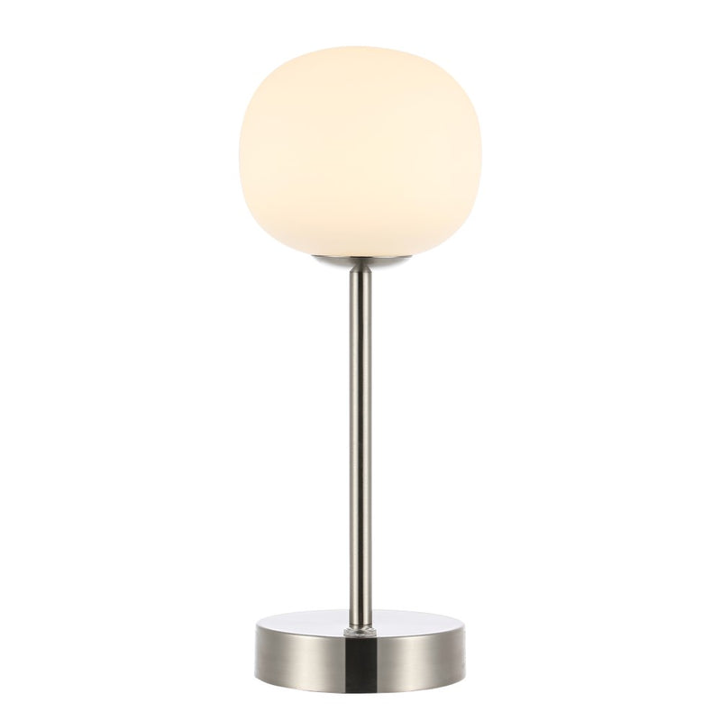 Natalia 12.25" Modern Minimalist Iron Rechargeable Integrated LED Table Lamp - JONATHAN Y