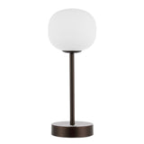 Natalia 12.25" Modern Minimalist Iron Rechargeable Integrated LED Table Lamp - JONATHAN Y