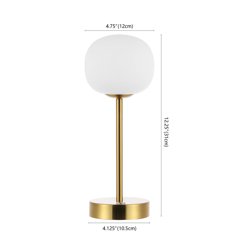 Natalia 12.25" Modern Minimalist Iron Rechargeable Integrated LED Table Lamp