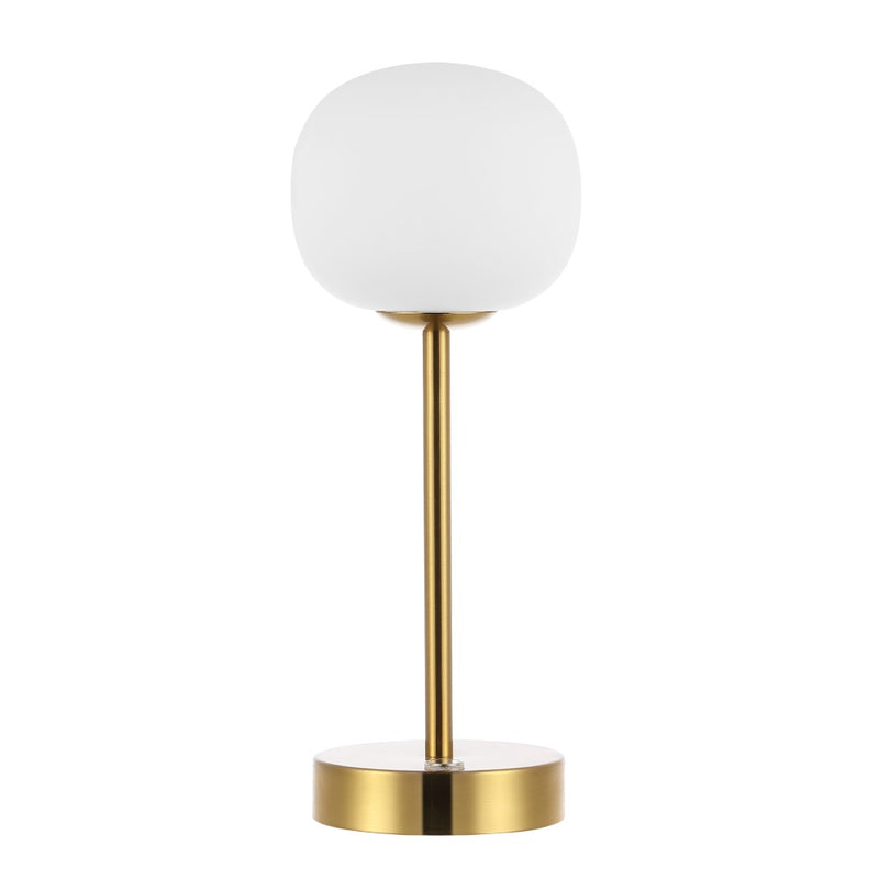 Natalia 12.25" Modern Minimalist Iron Rechargeable Integrated LED Table Lamp - JONATHAN Y