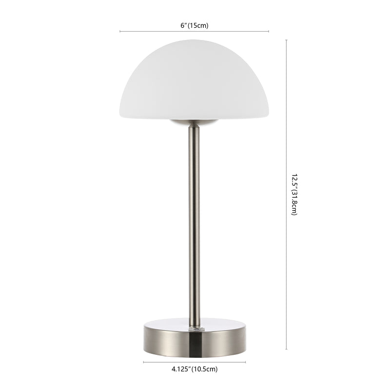 Xavier 12.5" Modern Minimalist Iron Rechargeable Integrated LED Table Lamp - JONATHAN Y