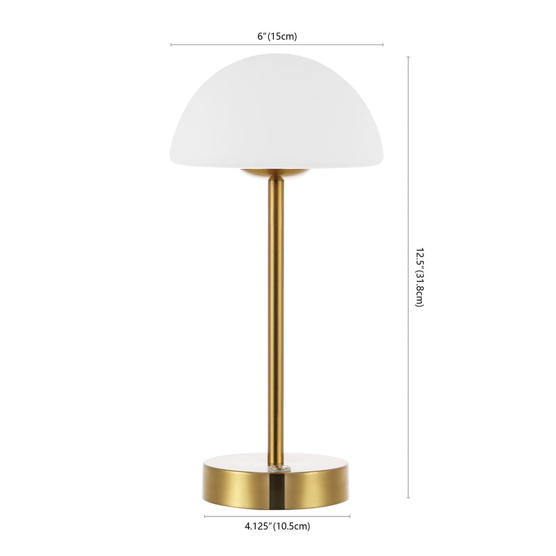 Xavier 12.5" Modern Minimalist Iron Rechargeable Integrated LED Table Lamp