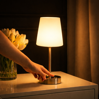 Carson 12.75" Modern Minimalist Iron Rechargeable Integrated LED Table Lamp