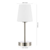Carson 12.75" Modern Minimalist Iron Rechargeable Integrated LED Table Lamp - JONATHAN Y
