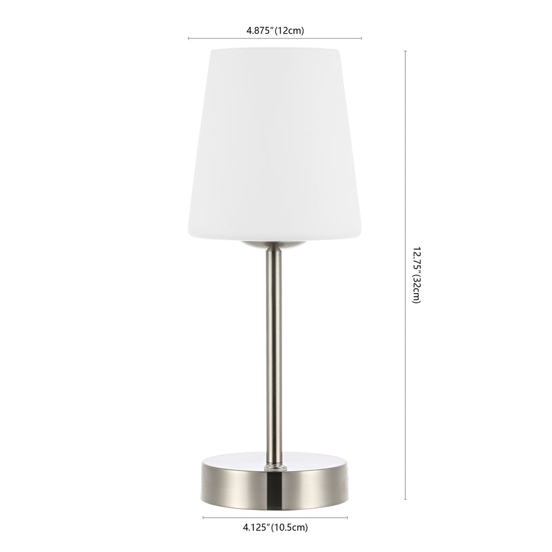 Carson 12.75" Modern Minimalist Iron Rechargeable Integrated LED Table Lamp - JONATHAN Y