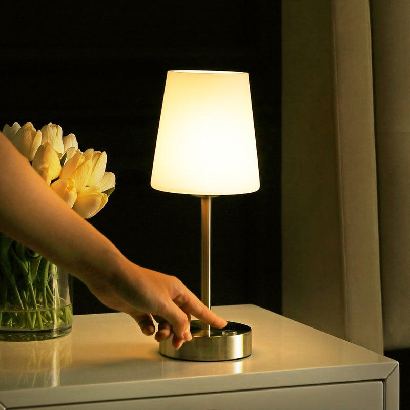 Carson 12.75" Modern Minimalist Iron Rechargeable Integrated LED Table Lamp - JONATHAN Y