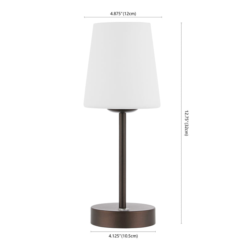 Carson 12.75" Modern Minimalist Iron Rechargeable Integrated LED Table Lamp - JONATHAN Y