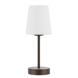 Carson 12.75" Modern Minimalist Iron Rechargeable Integrated LED Table Lamp - JONATHAN Y