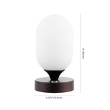 Eli 8" Bohemian Farmhouse Iron Rechargeable Integrated LED Table Lamp - JONATHAN Y