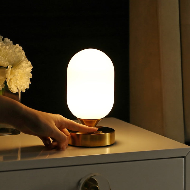 Eli 8" Bohemian Farmhouse Iron Rechargeable Integrated LED Table Lamp - JONATHAN Y