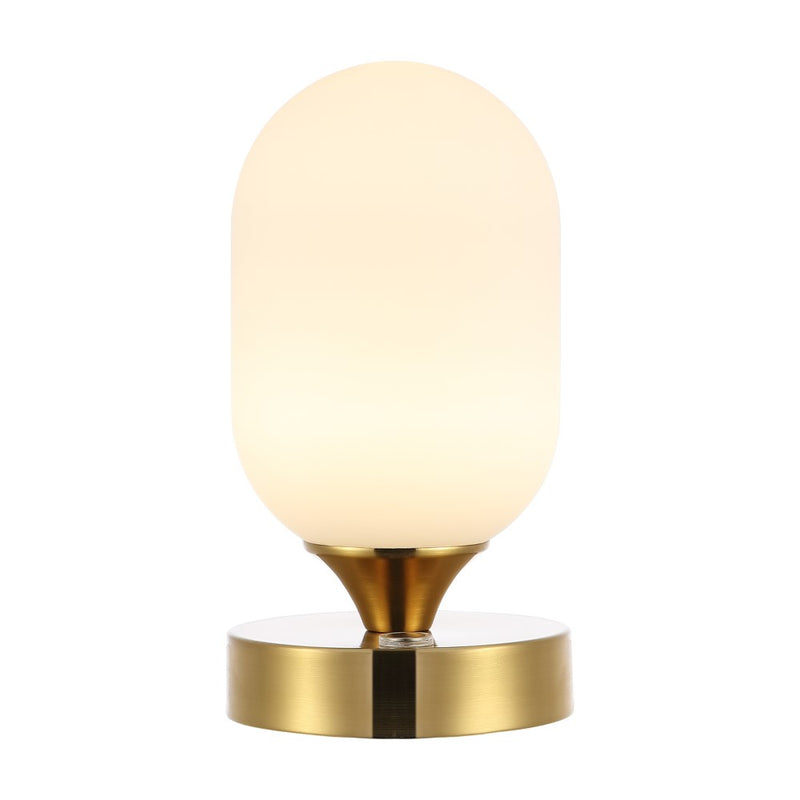 Eli 8" Bohemian Farmhouse Iron Rechargeable Integrated LED Table Lamp - JONATHAN Y