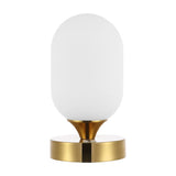 Eli 8" Bohemian Farmhouse Iron Rechargeable Integrated LED Table Lamp - JONATHAN Y