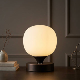 Owen 6.13" Bohemian Farmhouse Iron Rechargeable Integrated LED Table Lamp Oil Rubbed Bronze/White – AI-ON
