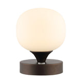 Owen 6.13" Bohemian Farmhouse Iron Rechargeable Integrated LED Table Lamp - JONATHAN Y