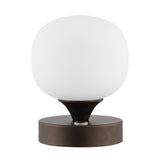 Owen 6.13" Bohemian Farmhouse Iron Rechargeable Integrated LED Table Lamp - JONATHAN Y