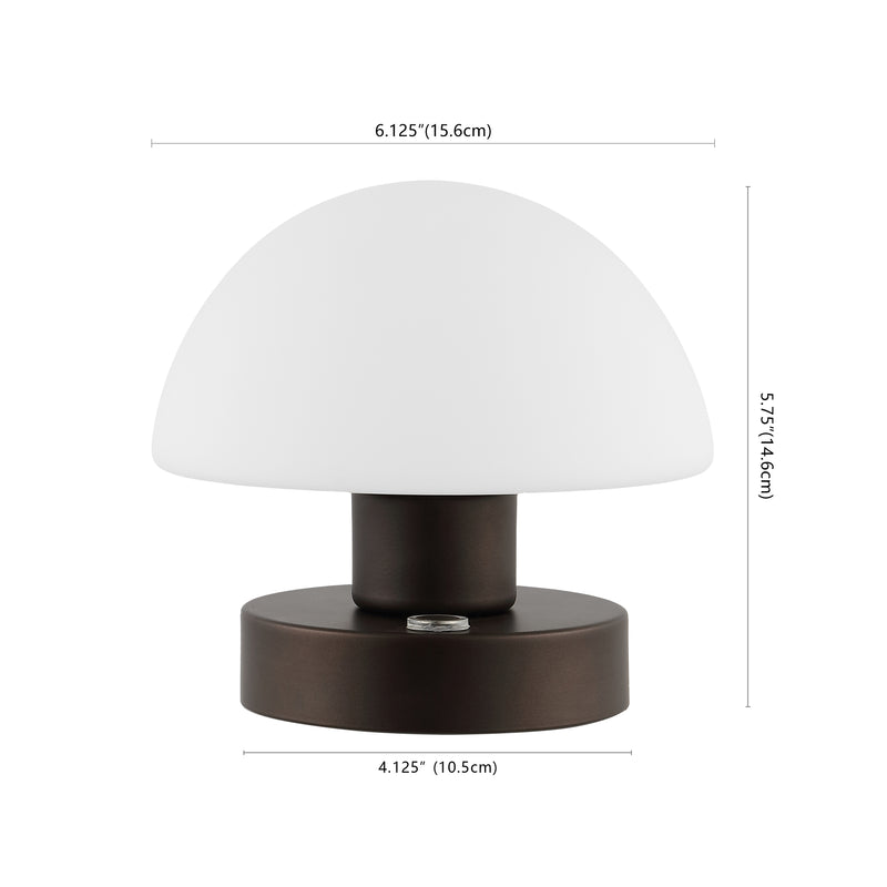 Zoe 5.75" Bohemian Farmhouse Iron Rechargeable Integrated LED Table Lamp - JONATHAN Y