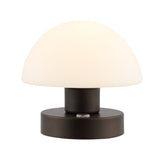 Zoe 5.75" Bohemian Farmhouse Iron Rechargeable Integrated LED Table Lamp - JONATHAN Y