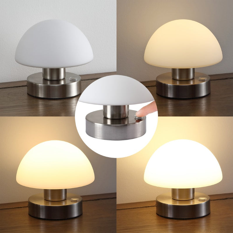 Zoe 5.75" Bohemian Farmhouse Iron Rechargeable Integrated LED Table Lamp - JONATHAN Y