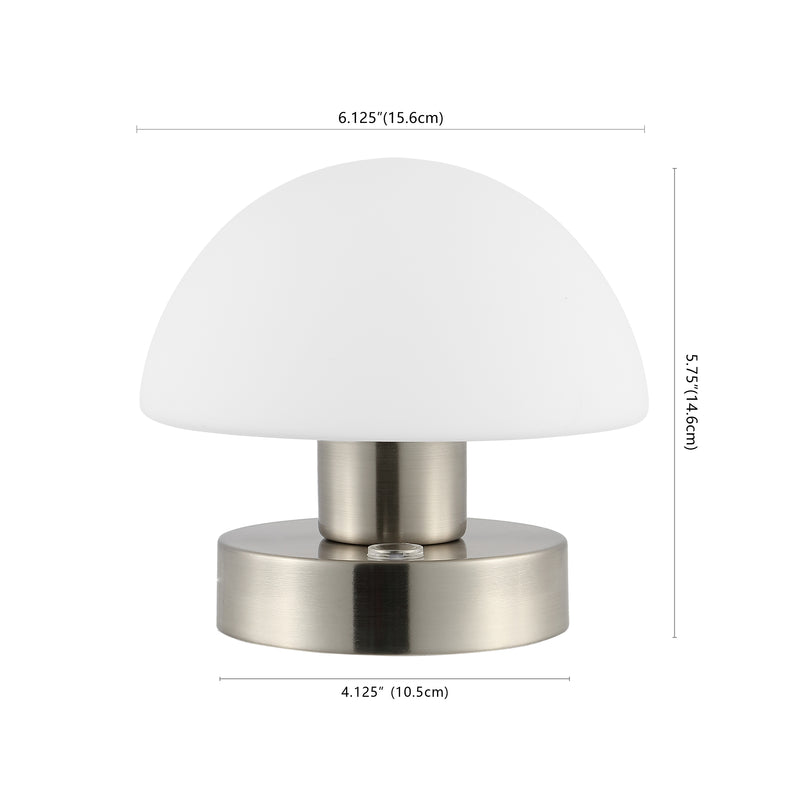 Zoe 5.75" Bohemian Farmhouse Iron Rechargeable Integrated LED Table Lamp - JONATHAN Y