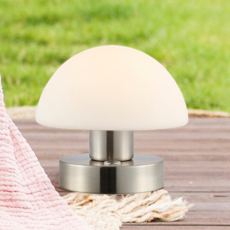 Zoe 5.75" Bohemian Farmhouse Iron Rechargeable Integrated LED Table Lamp - JONATHAN Y
