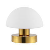 Zoe 5.75" Bohemian Farmhouse Iron Rechargeable Integrated LED Table Lamp - JONATHAN Y