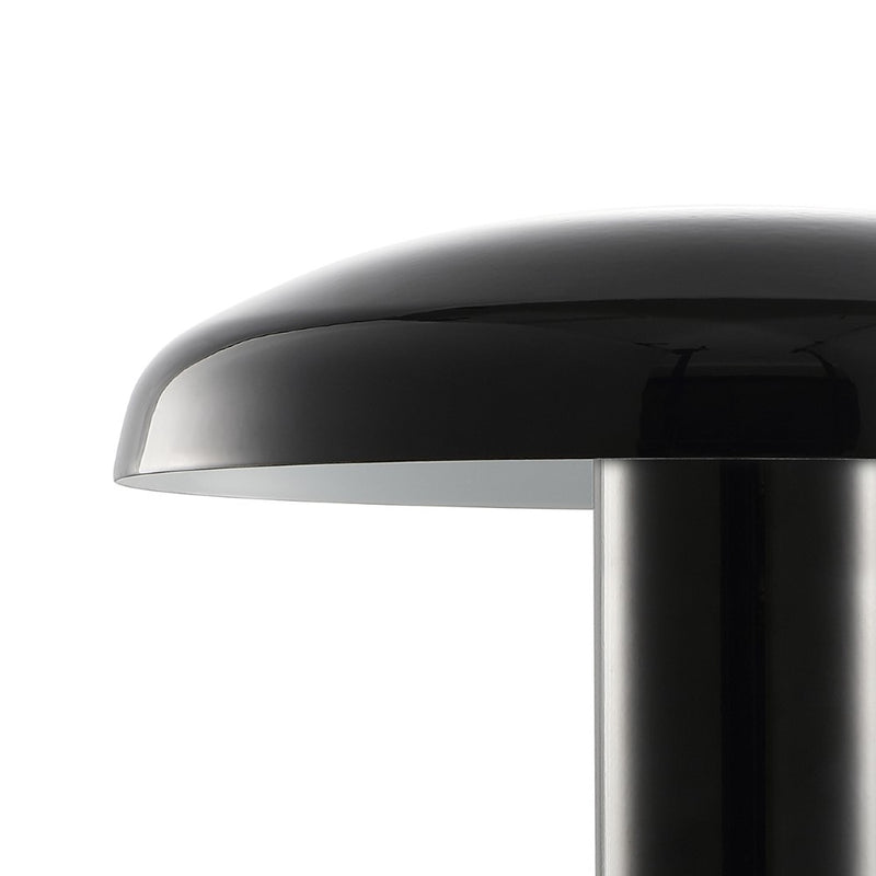 Suillius 11" Contemporary Bohemian Rechargeable/Cordless Iron Integrated LED Mushroom Table Lamp - JONATHAN Y