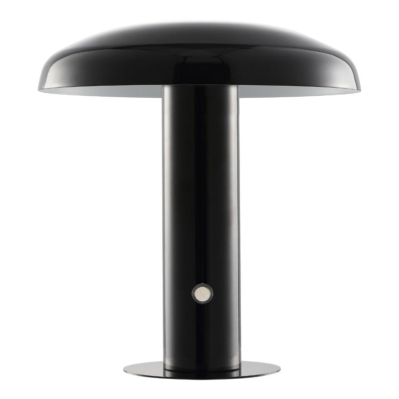 Suillius 11" Contemporary Bohemian Rechargeable/Cordless Iron Integrated LED Mushroom Table Lamp - JONATHAN Y