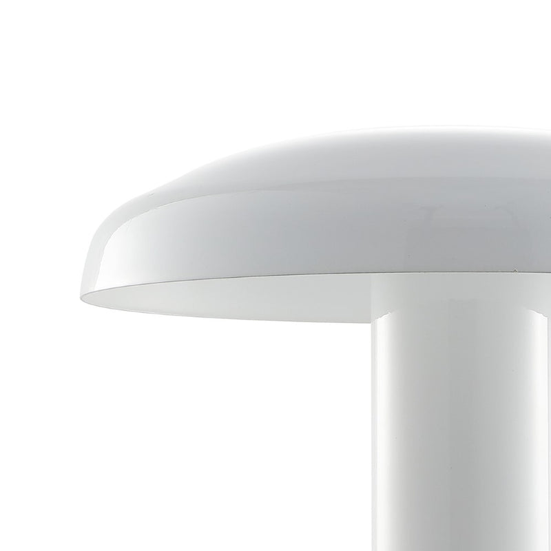 Suillius 11" Contemporary Bohemian Rechargeable/Cordless Iron Integrated LED Mushroom Table Lamp - JONATHAN Y