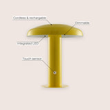 Suillius 11" Contemporary Bohemian Rechargeable/Cordless Iron Integrated LED Mushroom Table Lamp