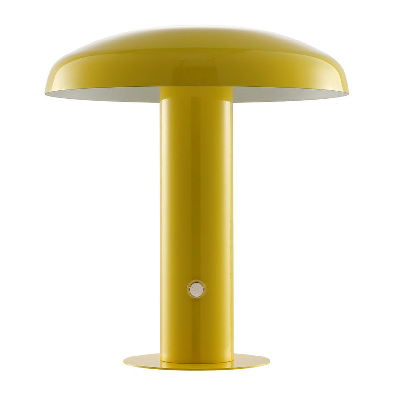 Suillius 11" Contemporary Bohemian Rechargeable/Cordless Iron Integrated LED Mushroom Table Lamp - JONATHAN Y
