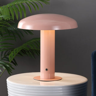 Suillius 11" Contemporary Bohemian Rechargeable/Cordless Iron Integrated LED Mushroom Table Lamp