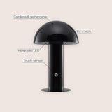 Boletus 10.75" Contemporary Bohemian Rechargeable/Cordless Iron Integrated LED Mushroom Table Lamp - JONATHAN Y