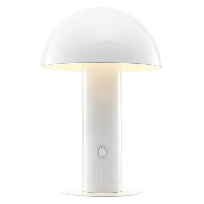 Boletus 10.75" Contemporary Bohemian Rechargeable/Cordless Iron Integrated LED Mushroom Table Lamp - JONATHAN Y