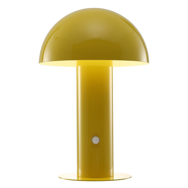 Boletus 10.75" Contemporary Bohemian Rechargeable/Cordless Iron Integrated LED Mushroom Table Lamp - JONATHAN Y