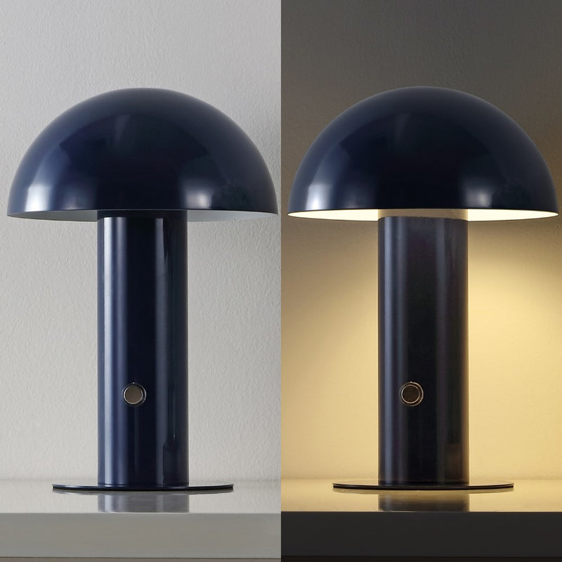 Boletus 10.75" Contemporary Bohemian Rechargeable/Cordless Iron Integrated LED Mushroom Table Lamp