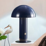 Boletus 10.75" Contemporary Bohemian Rechargeable/Cordless Iron Integrated LED Mushroom Table Lamp