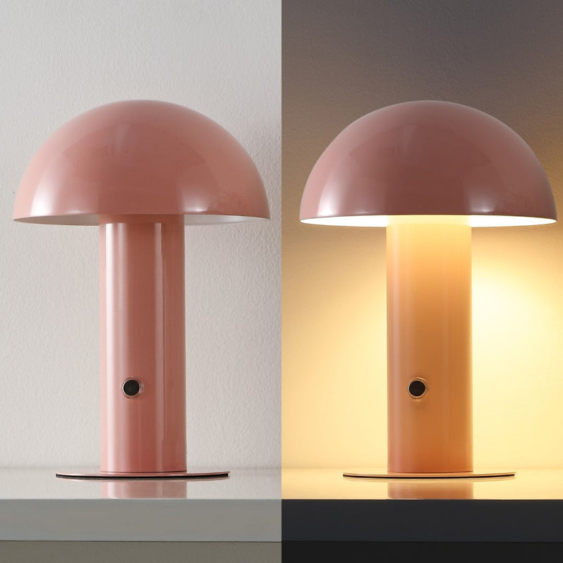 Boletus 10.75" Contemporary Bohemian Rechargeable/Cordless Iron Integrated LED Mushroom Table Lamp